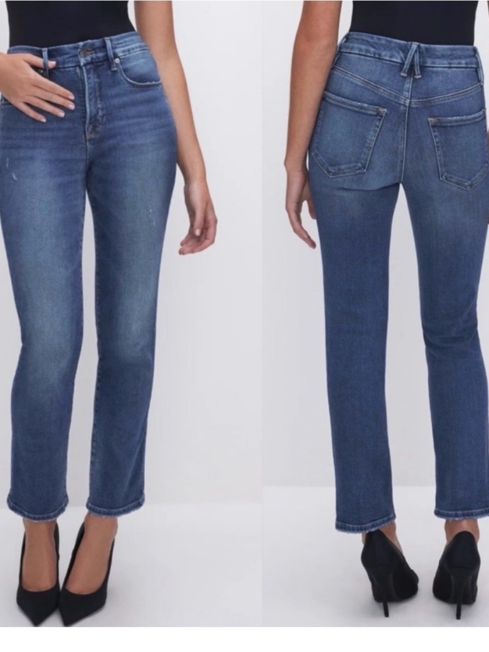 Good American Good Straight lite compression jeans Sz 4 / 27